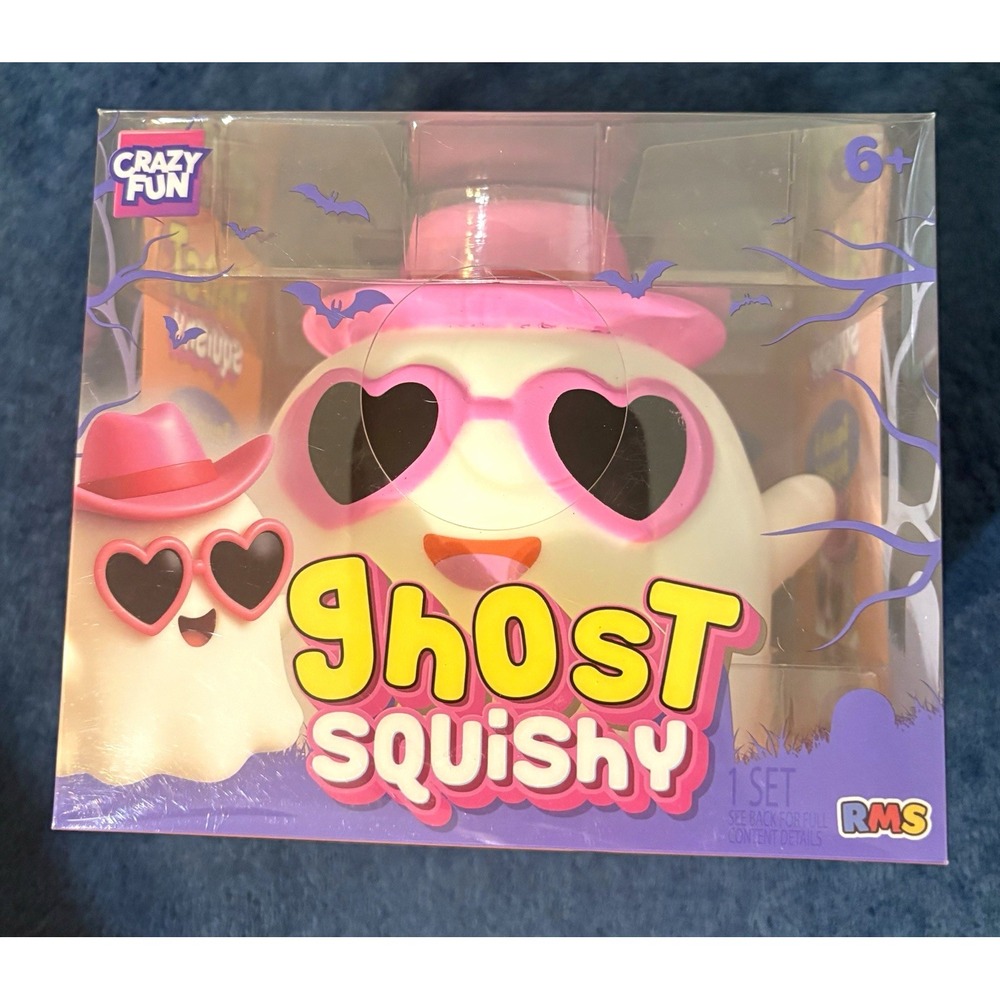 RMS Crazy Fun Ghost Squishy Tactile Squeeze Toy White Pink
